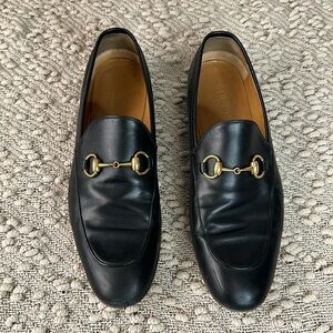 Gucci Jordaan horsebit-detailed leather loafers